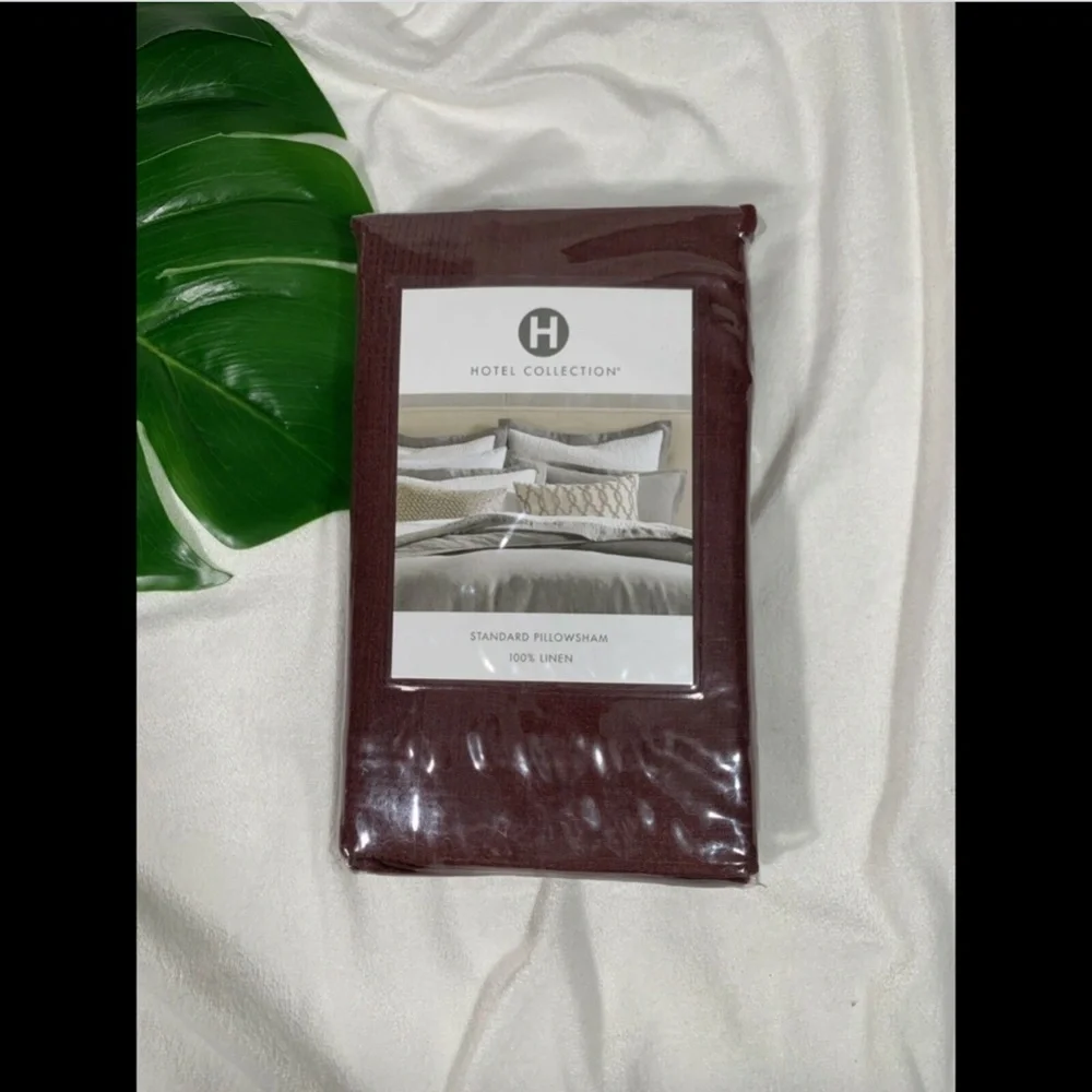 NIB $120 Hotel Collection 100% Linen (1) Standard Sham Pillow‎ Case #244